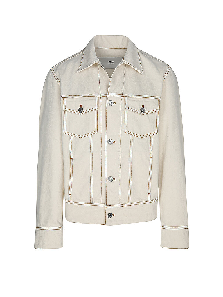 AMI PARIS Jeansjacke creme | L von AMI PARIS