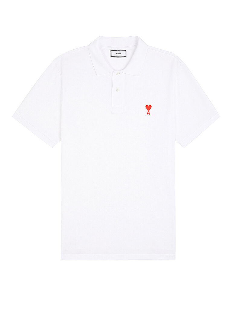AMI PARIS Poloshirt Ami De Coeur weiss | XXL AMI PARIS Poloshirt Ami De Coeur weiss | XXL von AMI PARIS
