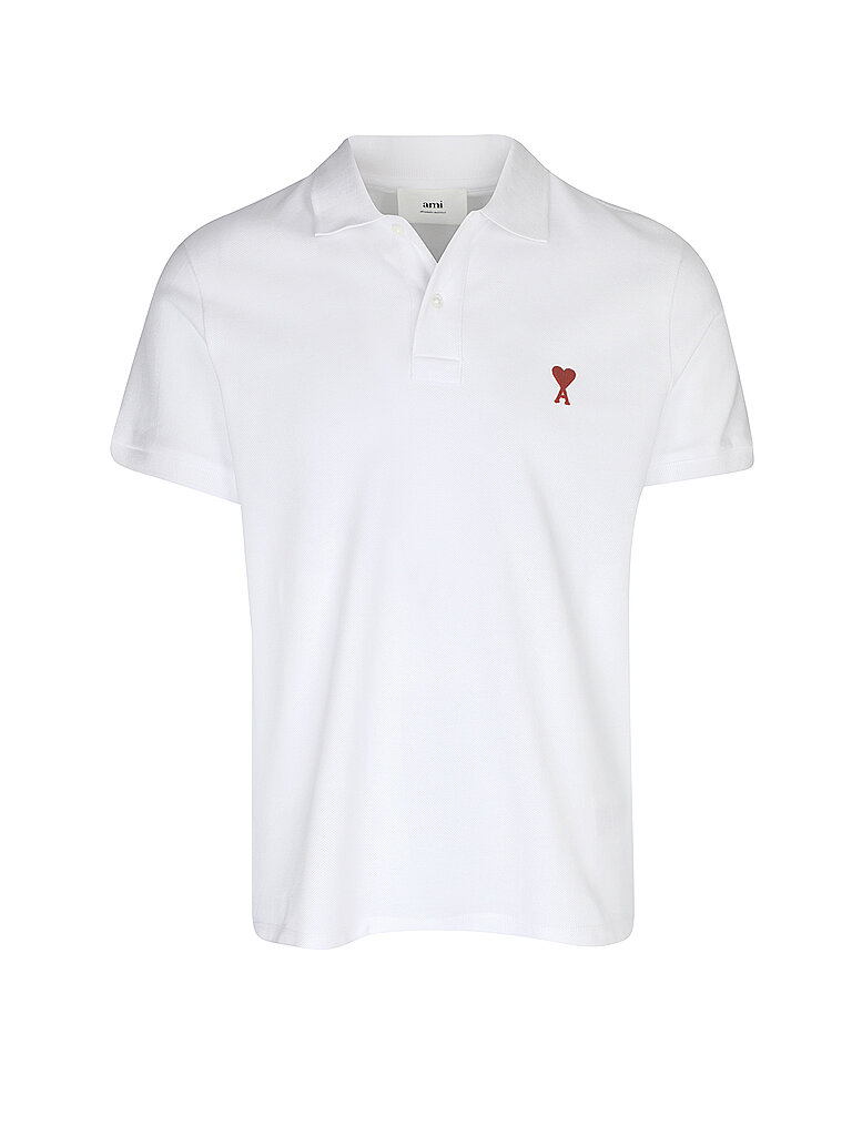 AMI PARIS Poloshirt weiss | M von AMI PARIS