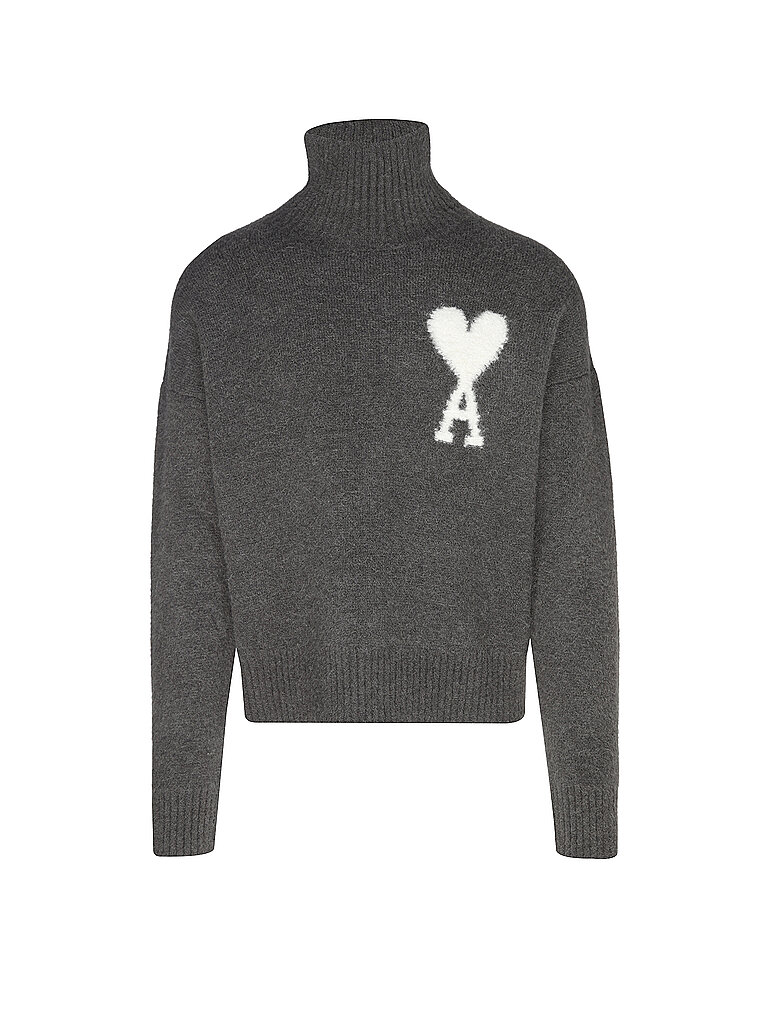 AMI PARIS Rollkragenpullover grau | L von AMI PARIS