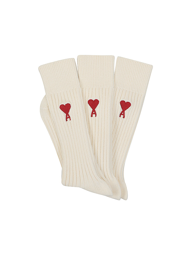 AMI PARIS Socken 3-er Pkg off white creme | 35-38 von AMI PARIS