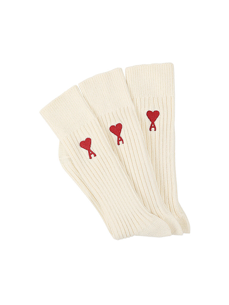 AMI PARIS Socken 3-er Pkg off white creme | 43-46 AMI PARIS Socken 3-er Pkg off white creme | 43-46 von AMI PARIS