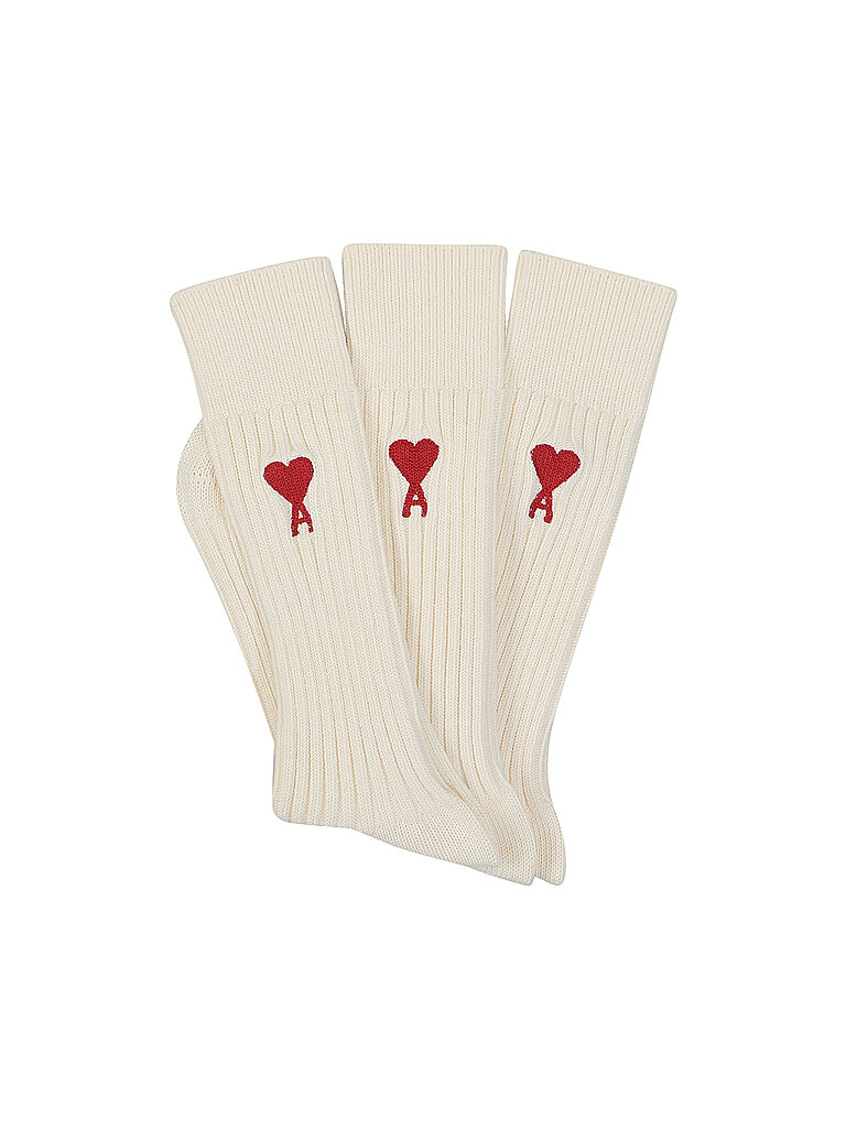 AMI PARIS Socken 3-er Pkg off white creme | 43-46 AMI PARIS Socken 3-er Pkg off white creme | 43-46 von AMI PARIS