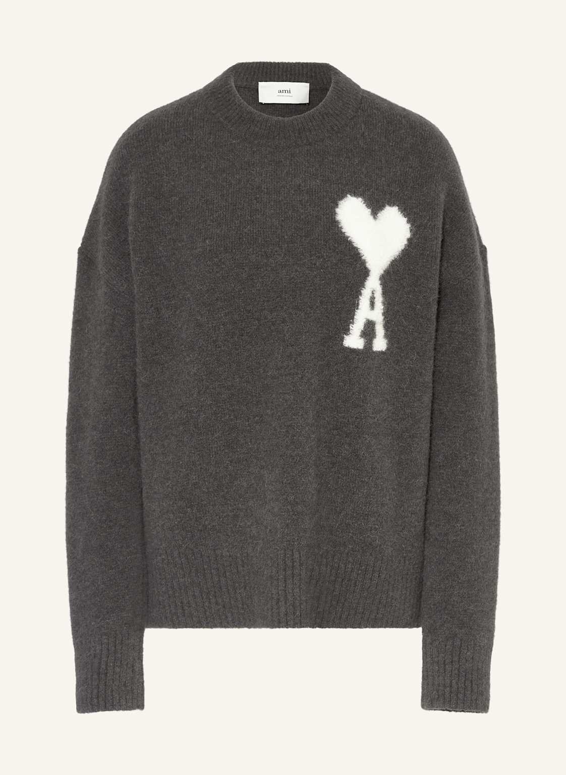 Ami Paris Alpaka-Pullover grau Ami Paris Alpaka-Pullover grau von AMI PARIS