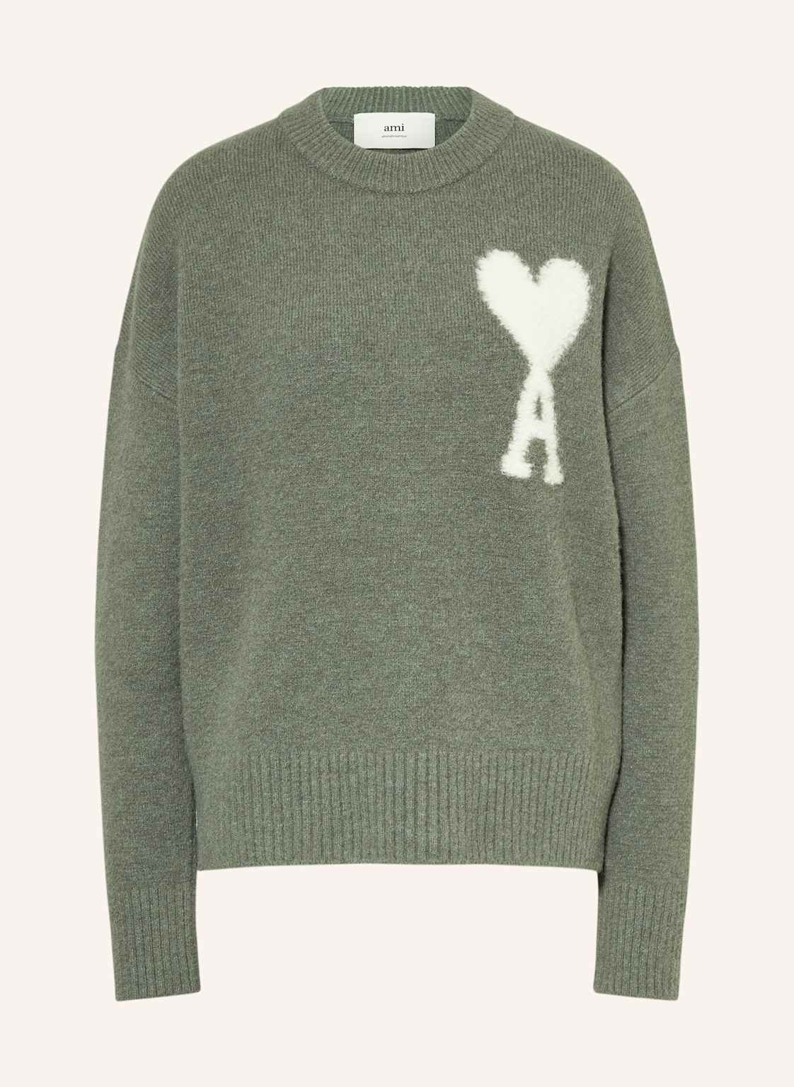 Ami Paris Alpaka-Pullover gruen von AMI PARIS