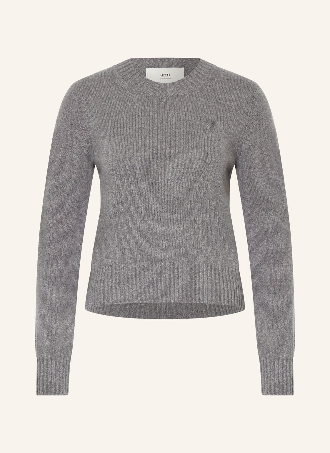 Ami Paris Cashmere-Pullover grau Ami Paris Cashmere-Pullover grau von AMI PARIS
