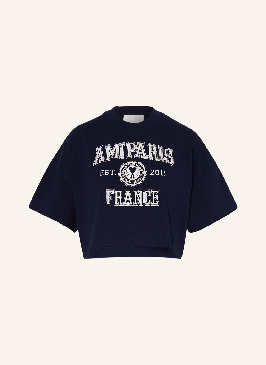 Ami Paris Cropped-Shirt blau von AMI PARIS