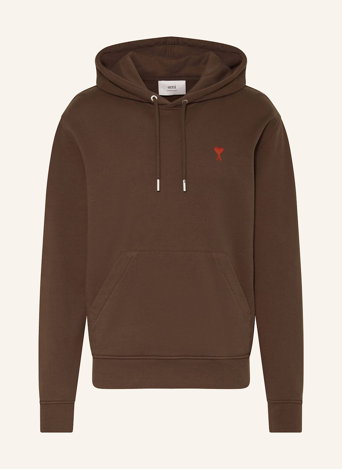 Ami Paris Hoodie braun von AMI PARIS