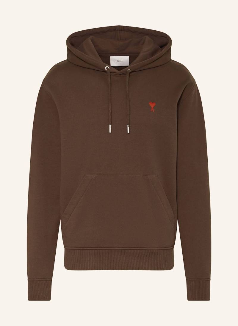 Ami Paris Hoodie braun von AMI PARIS