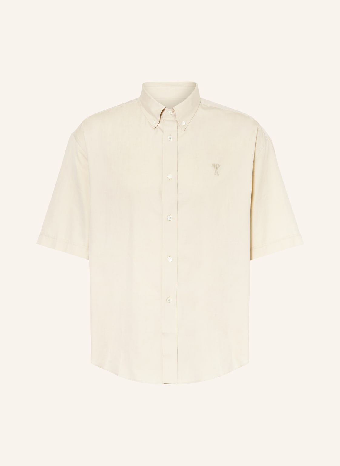Ami Paris Kurzarm-Hemd Comfort Fit beige Ami Paris Kurzarm-Hemd Comfort Fit beige von AMI PARIS