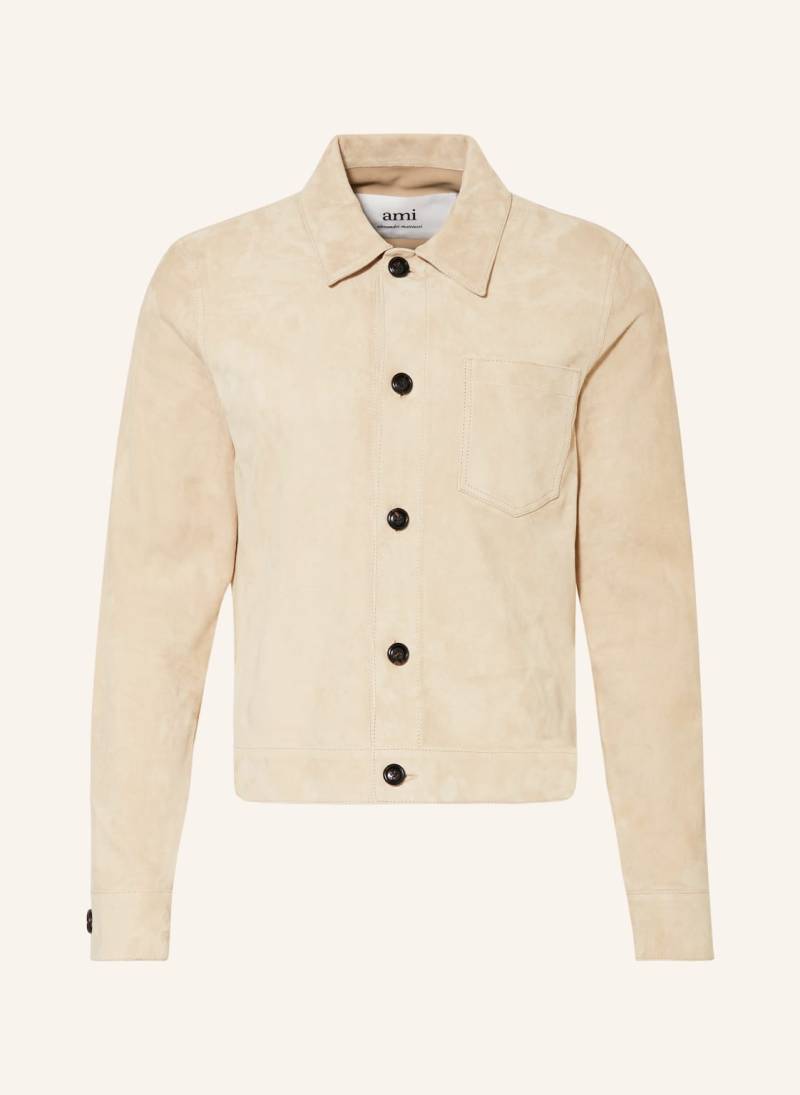 Ami Paris Leder-Overjacket beige Ami Paris Leder-Overjacket beige von AMI PARIS