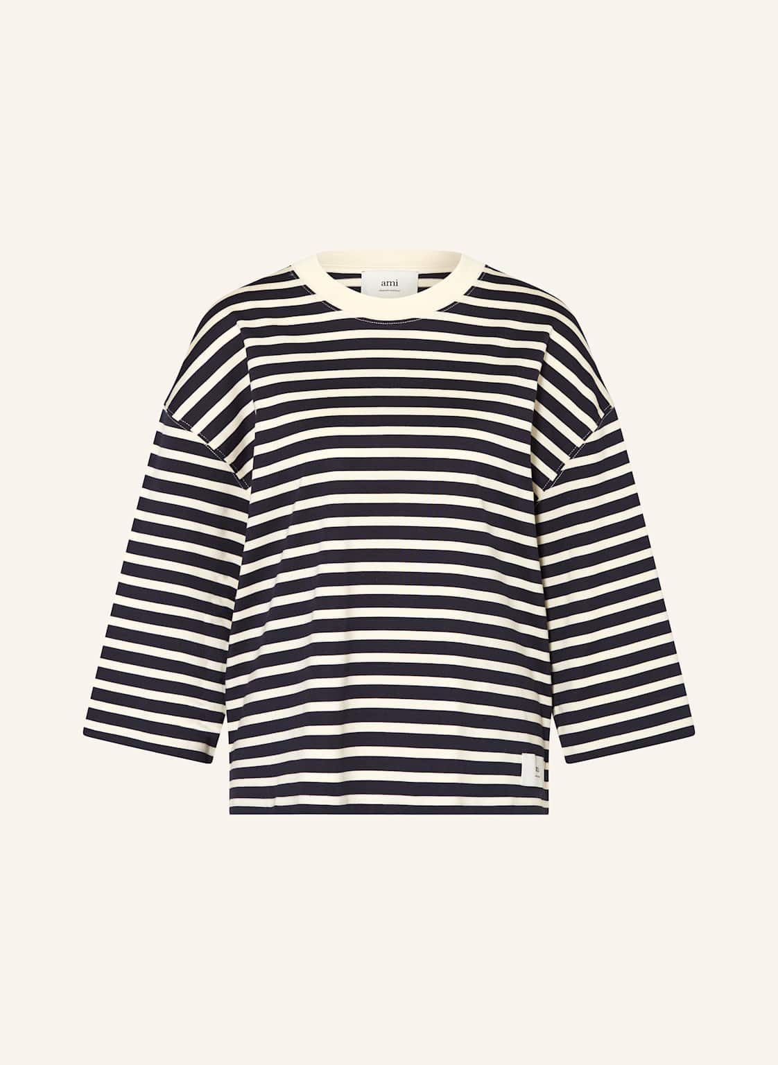 Ami Paris Oversized-Shirt Mit 3/4-Arm weiss Ami Paris Oversized-Shirt Mit 3/4-Arm weiss von AMI PARIS