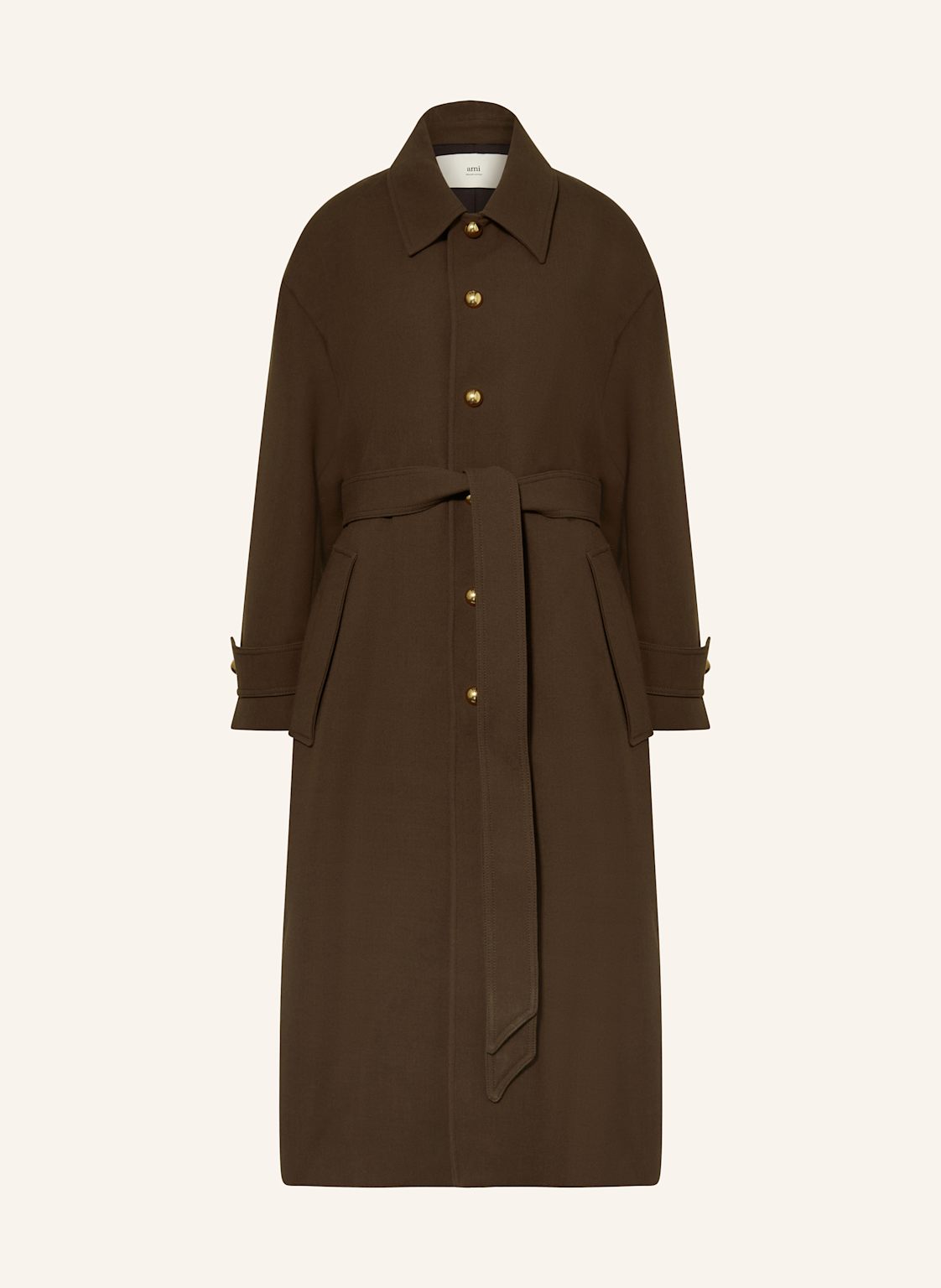 Ami Paris Oversized-Wollmantel braun Ami Paris Oversized-Wollmantel braun von AMI PARIS