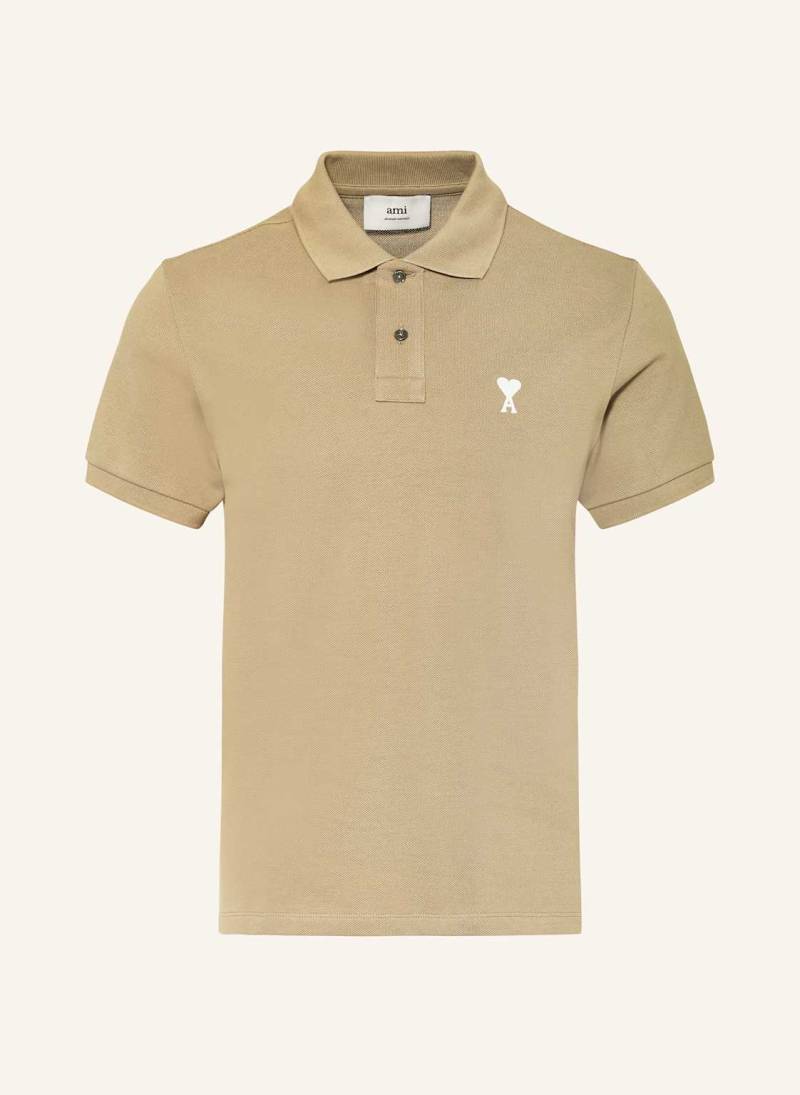 Ami Paris Piqué-Poloshirt beige von AMI PARIS