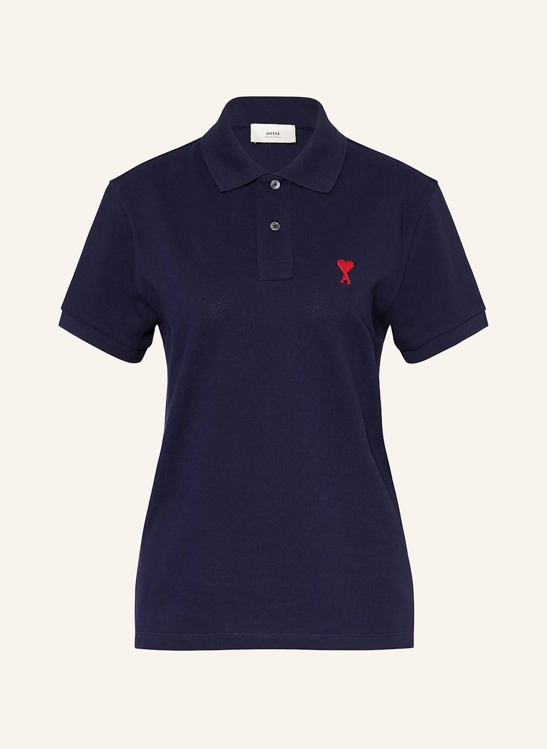 Ami Paris Piqué-Poloshirt blau Ami Paris Piqué-Poloshirt blau von AMI PARIS