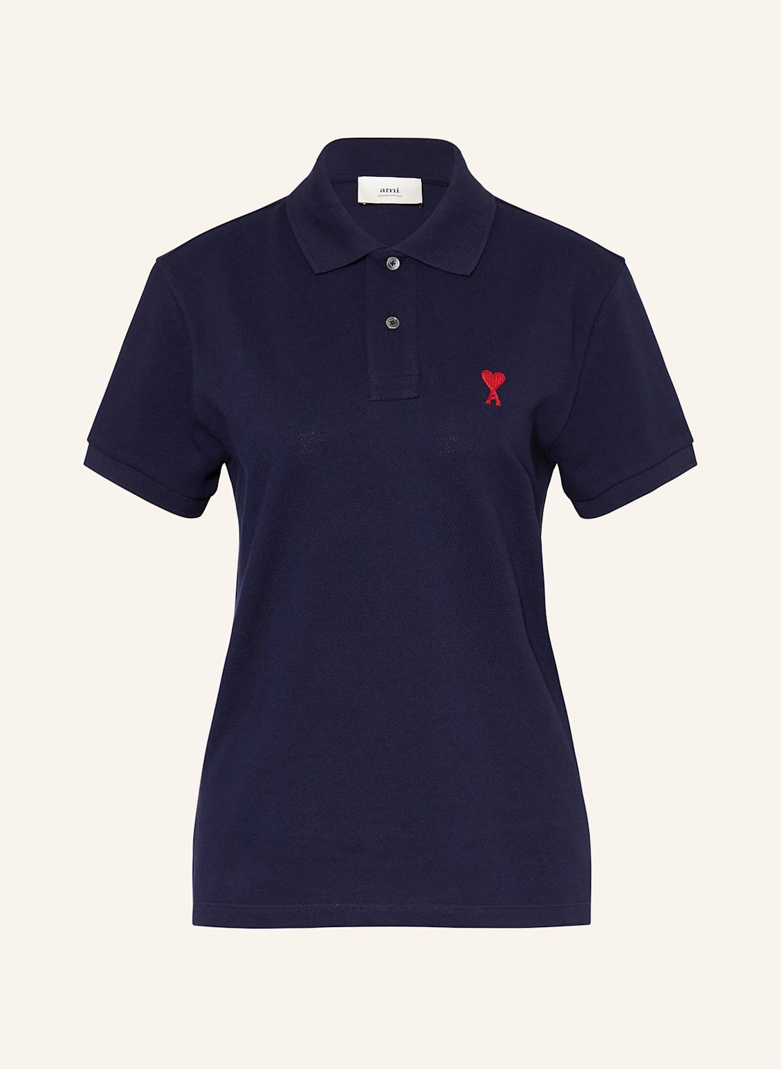 Ami Paris Piqué-Poloshirt blau von AMI PARIS