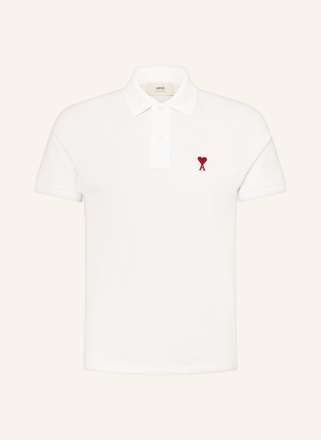 Ami Paris Piqué-Poloshirt weiss von AMI PARIS