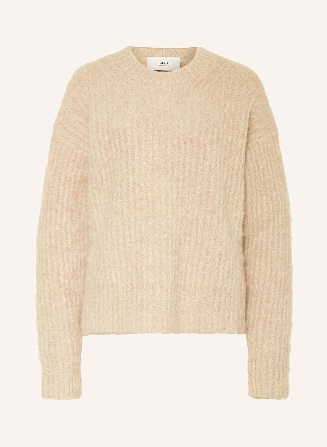 Ami Paris Pullover Mit Alpaka Und Mohair beige Ami Paris Pullover Mit Alpaka Und Mohair beige von AMI PARIS