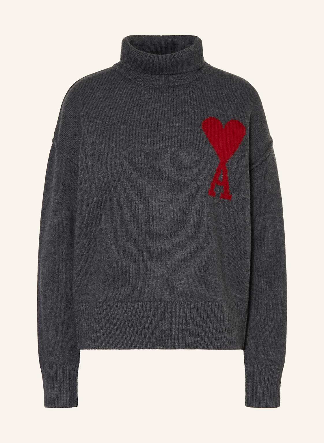 Ami Paris Rollkragenpullover grau Ami Paris Rollkragenpullover grau von AMI PARIS