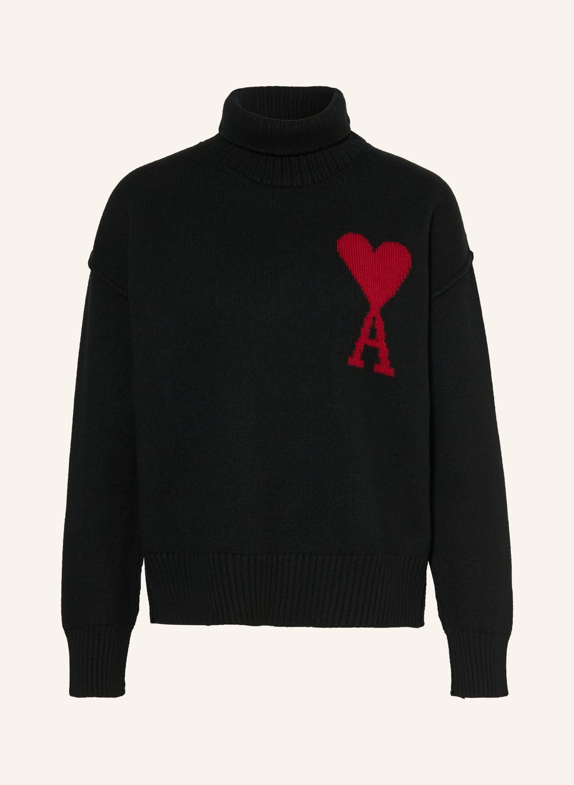 Ami Paris Rollkragenpullover schwarz Ami Paris Rollkragenpullover schwarz von AMI PARIS
