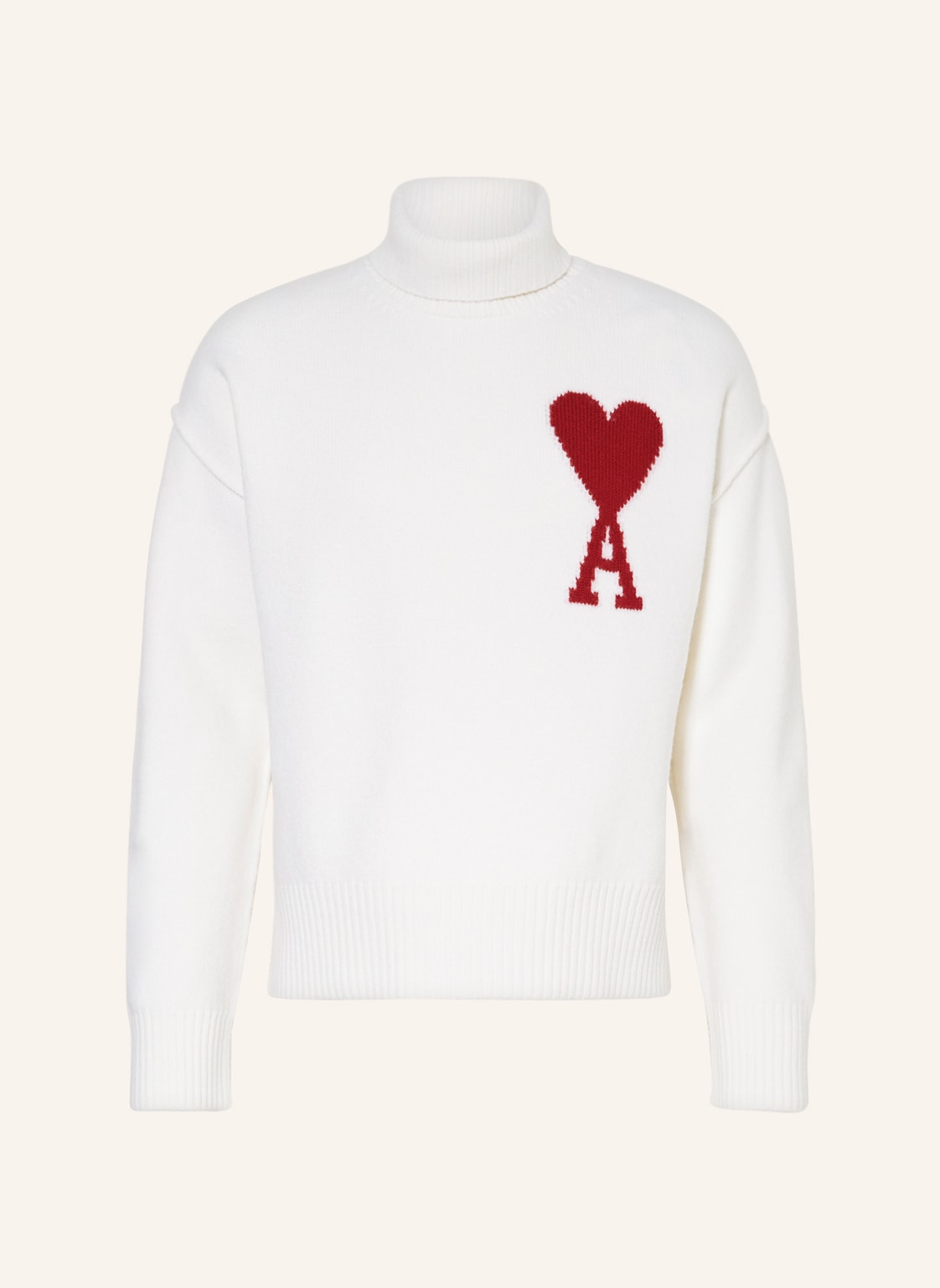 Ami Paris Rollkragenpullover weiss von AMI PARIS