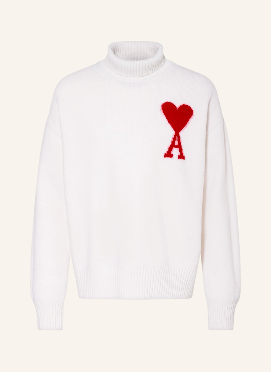 Ami Paris Rollkragenpullover weiss Ami Paris Rollkragenpullover weiss von AMI PARIS
