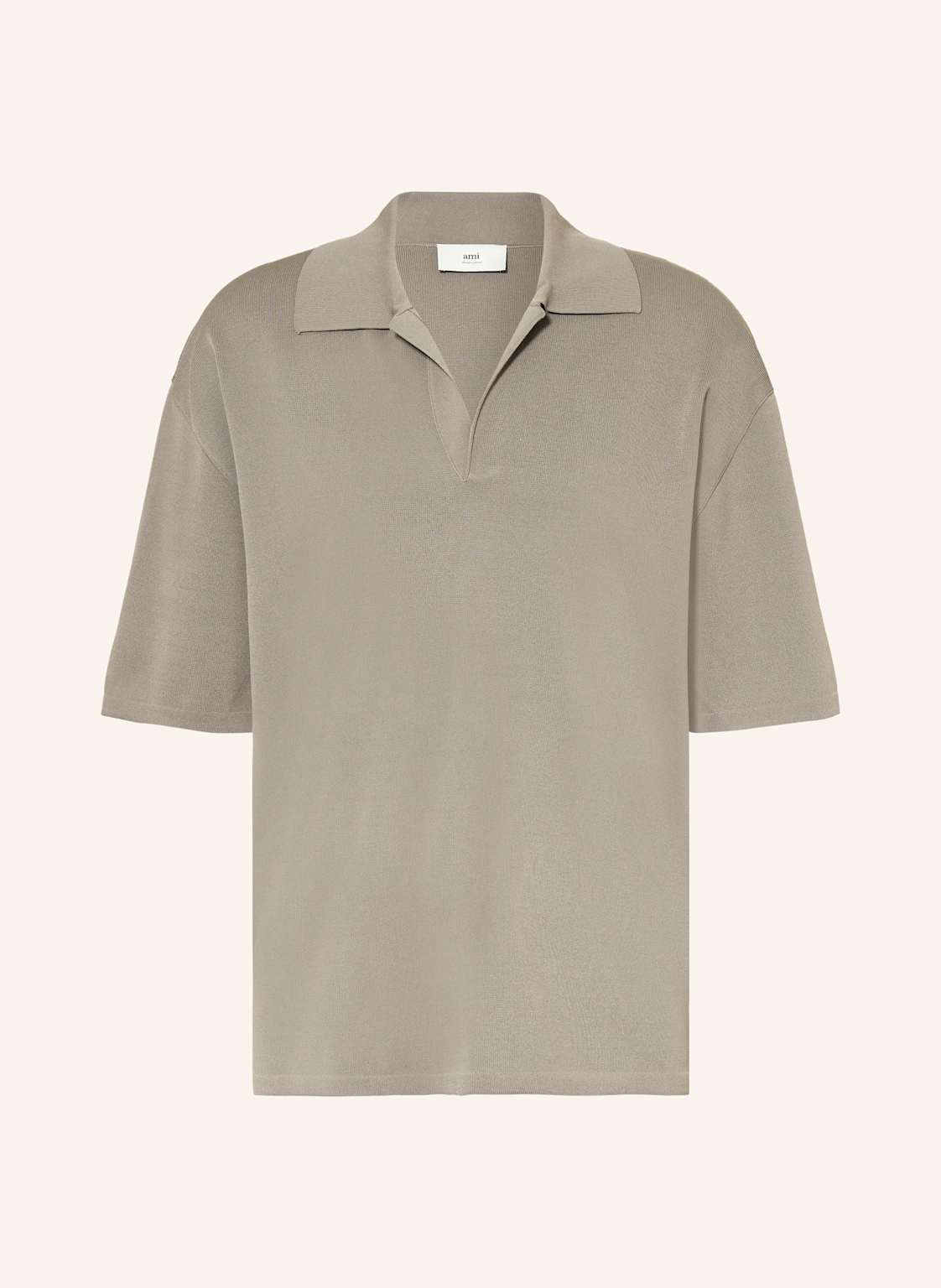 Ami Paris Strick-Poloshirt grau Ami Paris Strick-Poloshirt grau von AMI PARIS