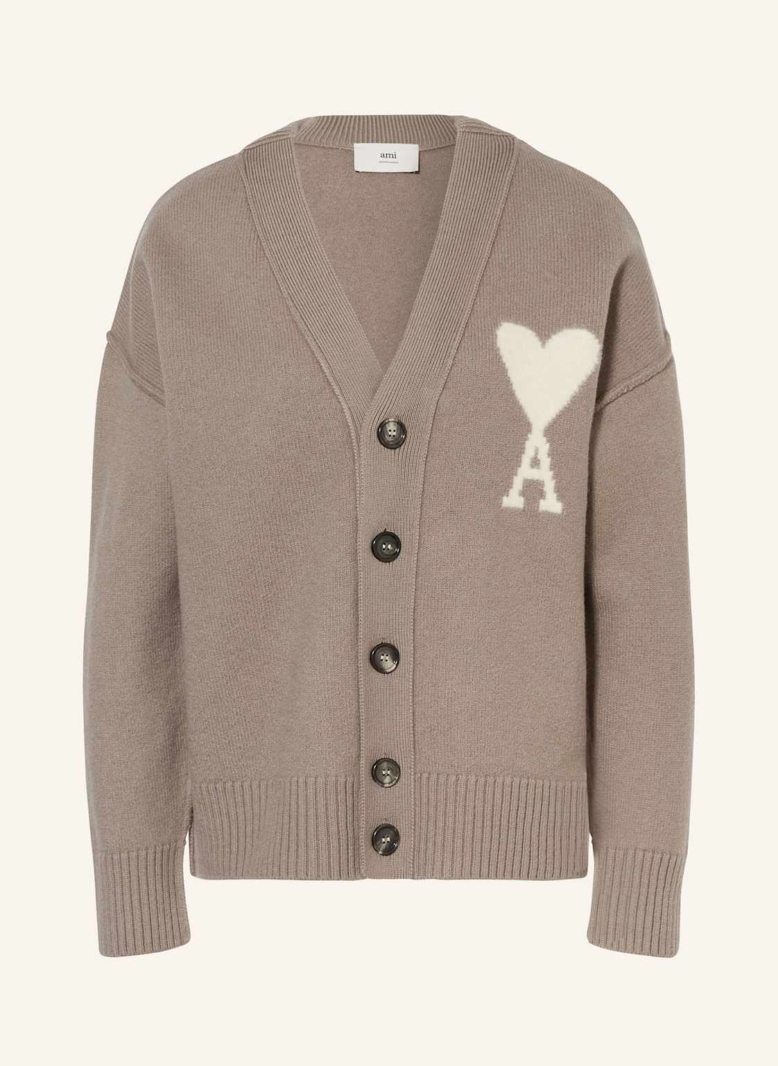 Ami Paris Strickjacke beige Ami Paris Strickjacke beige von AMI PARIS