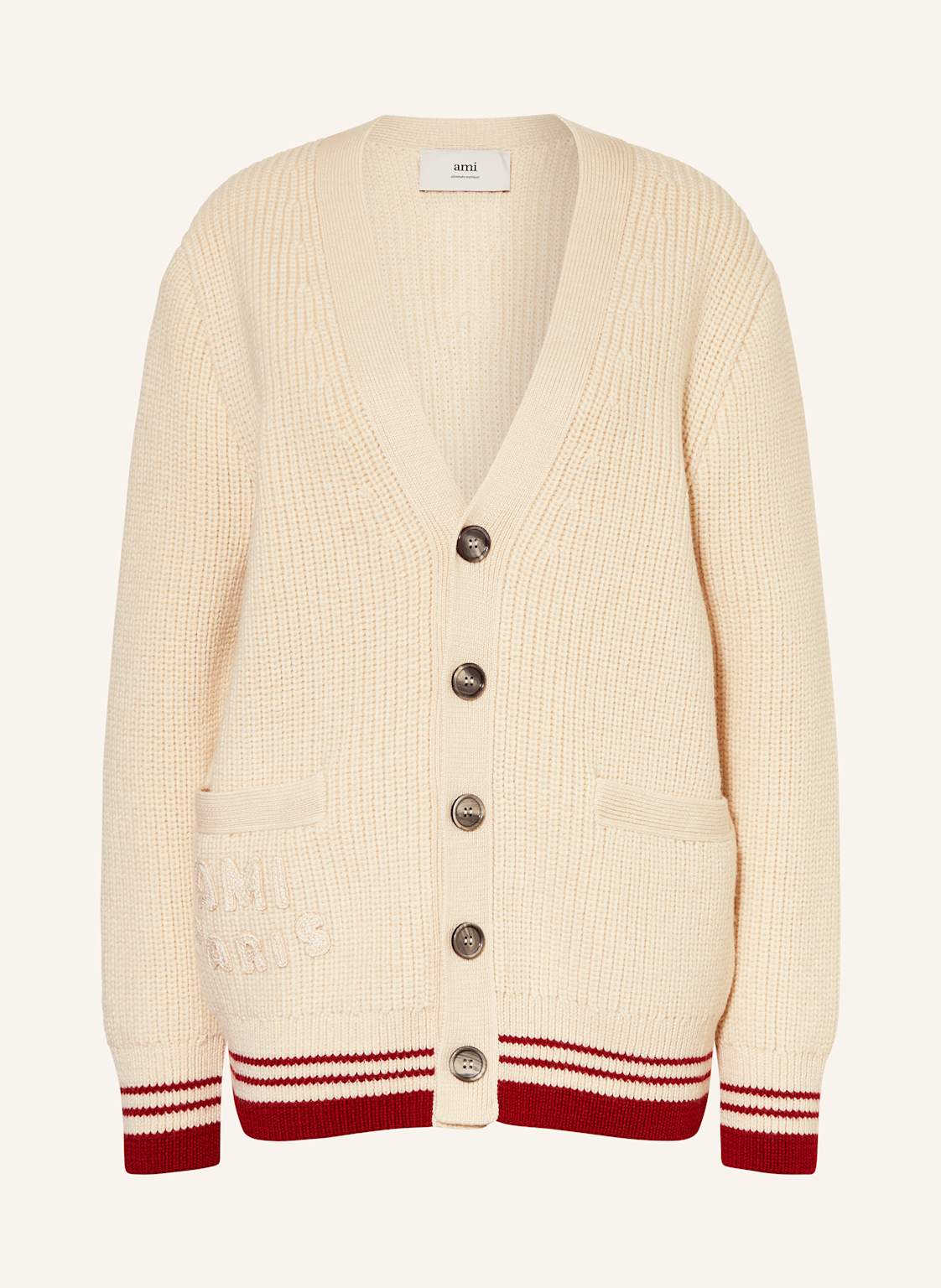 Ami Paris Strickjacke beige Ami Paris Strickjacke beige von AMI PARIS