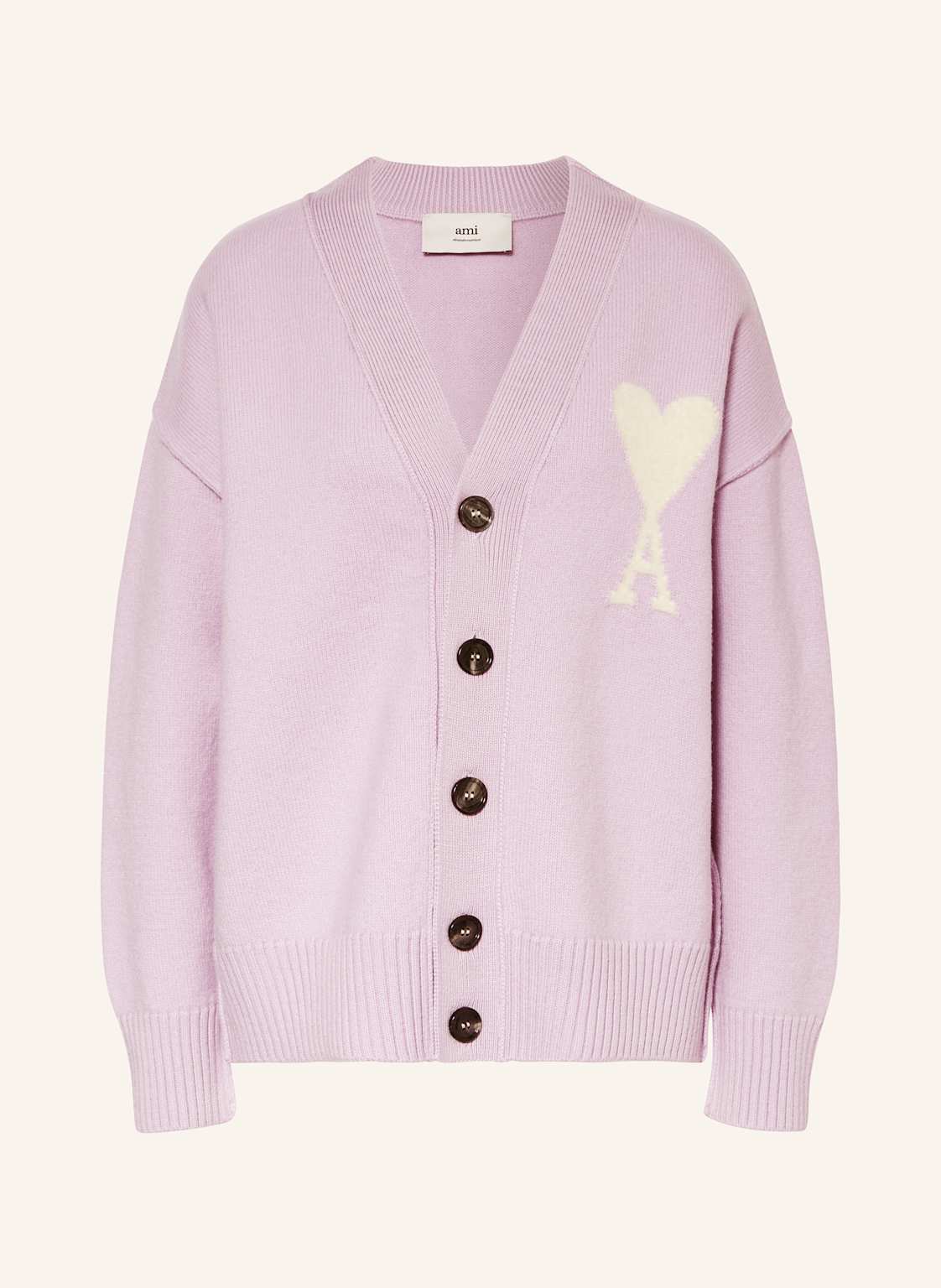 Ami Paris Strickjacke lila Ami Paris Strickjacke lila von AMI PARIS