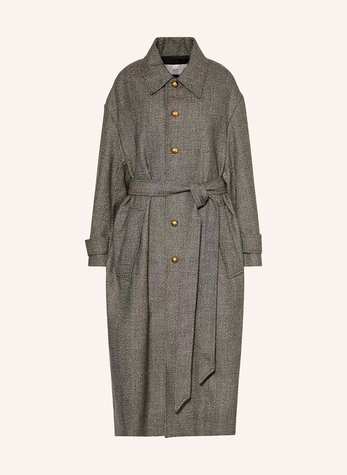 Ami Paris Tweed-Mantel braun Ami Paris Tweed-Mantel braun von AMI PARIS