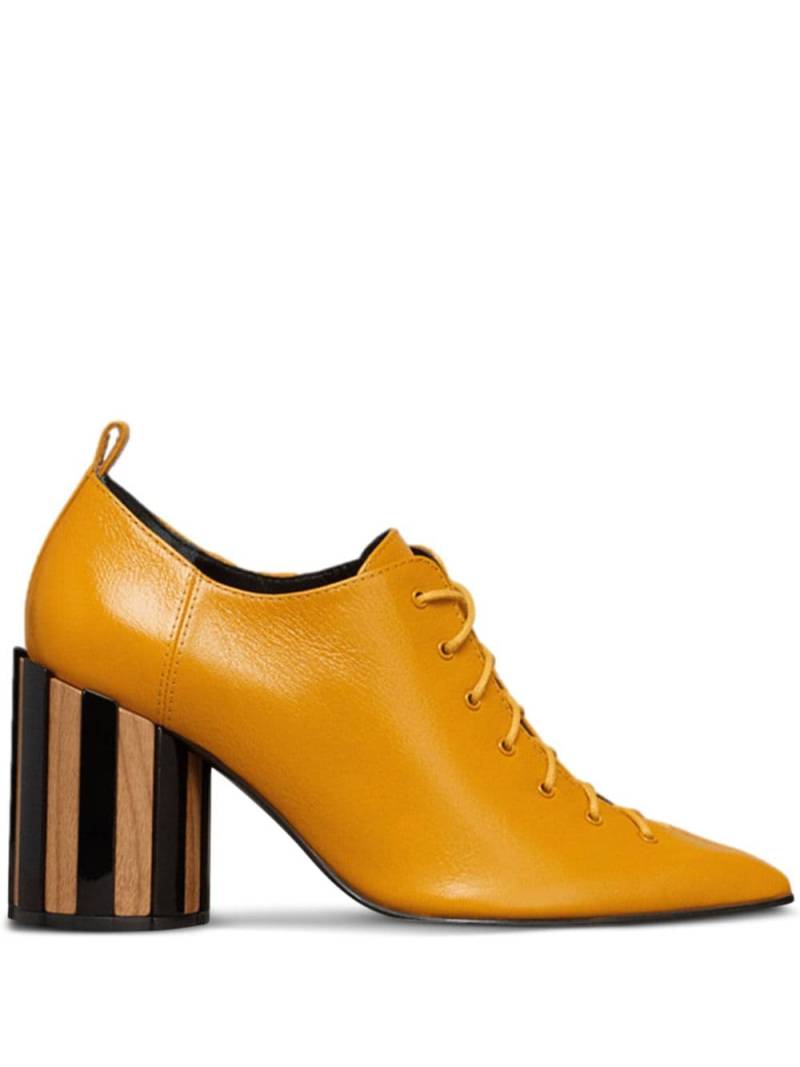 AMI Paris 90mm pointed-toe leather boots - Yellow von AMI Paris