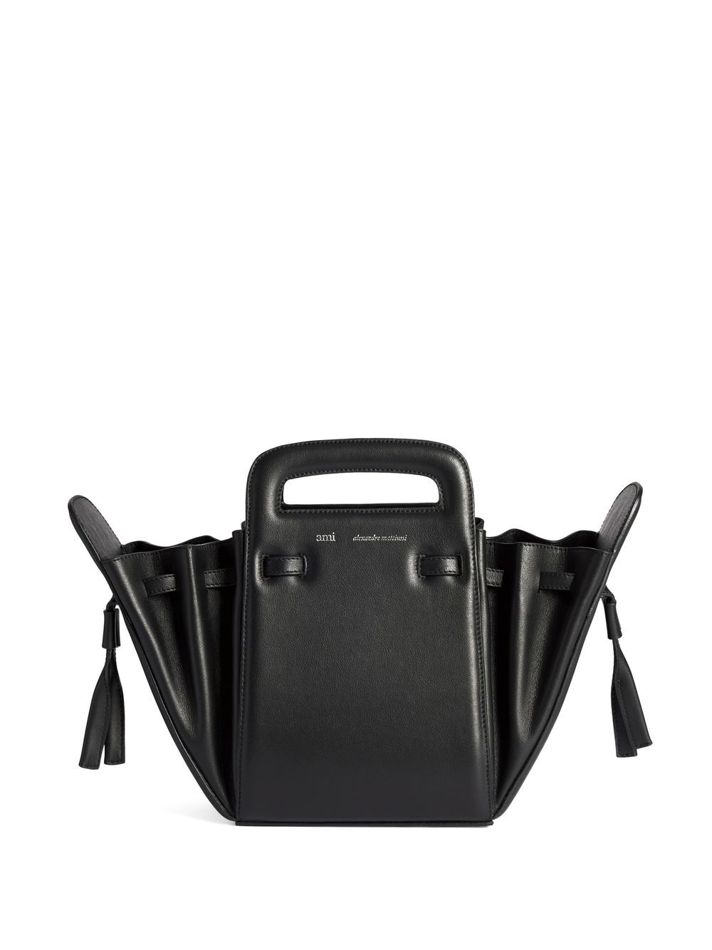 AMI Paris Accordéon leather bucket bag - Black von AMI Paris