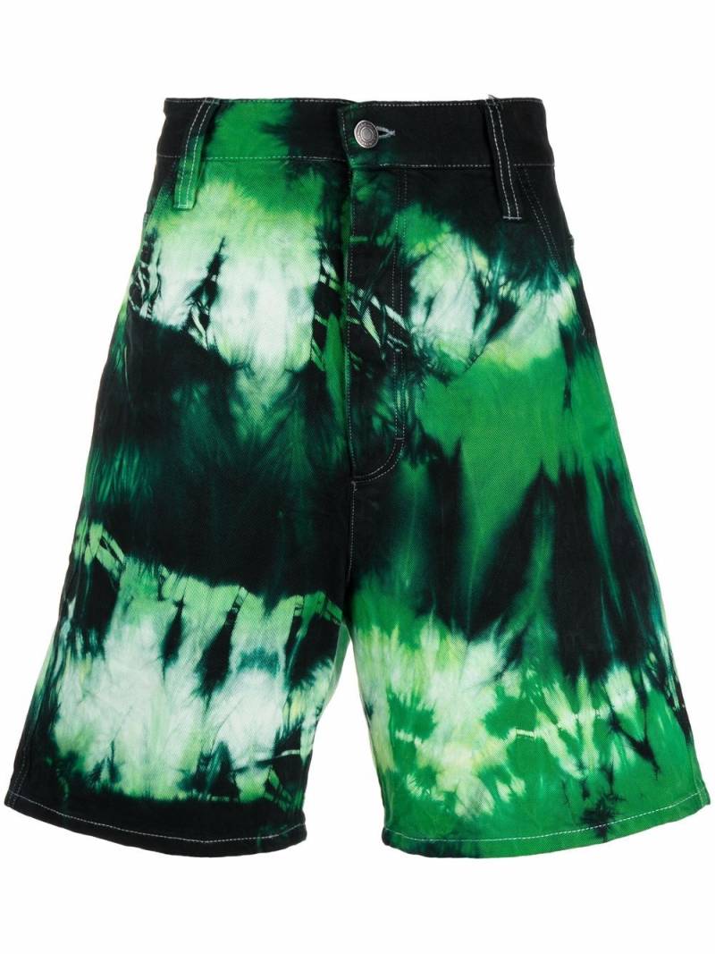 AMI Paris Alex fit tie-dye shorts - Green von AMI Paris