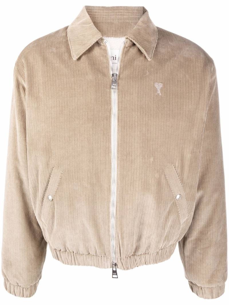 AMI Paris Ami De Cœur bomber jacket - Neutrals von AMI Paris