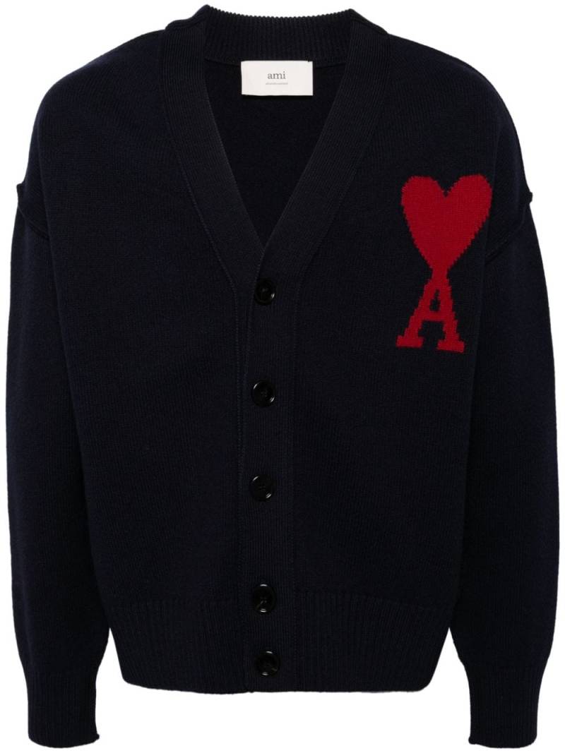 AMI Paris Ami De Coeur cardigan - Blue von AMI Paris