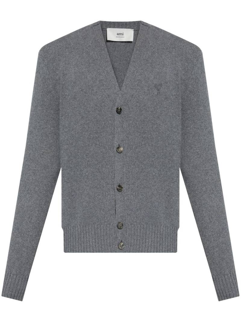 AMI Paris Ami De Coeur cardigan - Grey von AMI Paris