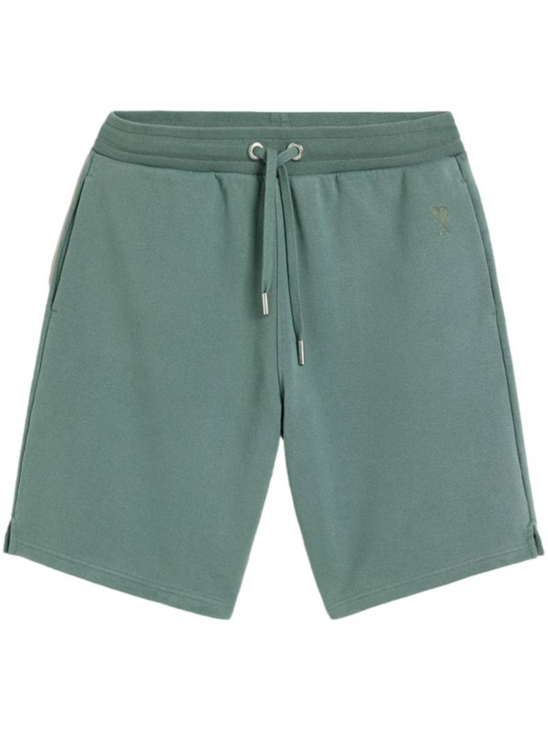 AMI Paris Ami De Coeur drawstring cotton shorts - Green von AMI Paris