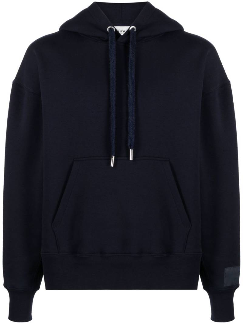 AMI Paris Ami De Coeur organic cotton blend hoodie - Blue von AMI Paris