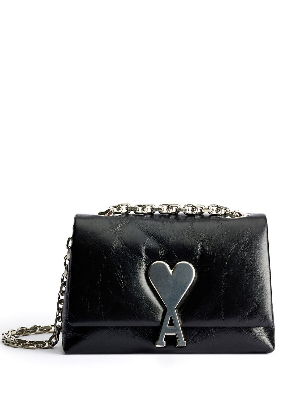 AMI Paris mini Voulez-Vous leather shoulder bag - Black von AMI Paris