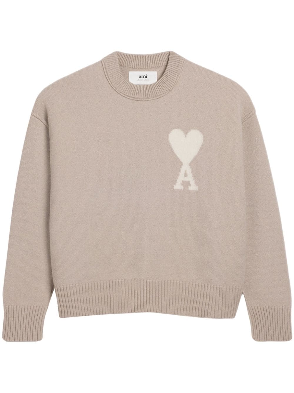 AMI Paris Ami De Coeur wool jumper - Neutrals von AMI Paris