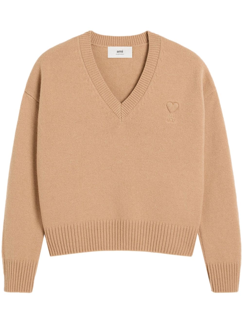 AMI Paris Ami de Coeur V-neck jumper - Neutrals von AMI Paris