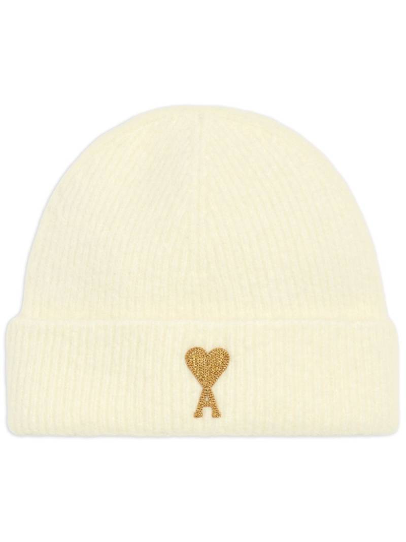 AMI Paris Ami de Coeur beanie hat - Neutrals von AMI Paris