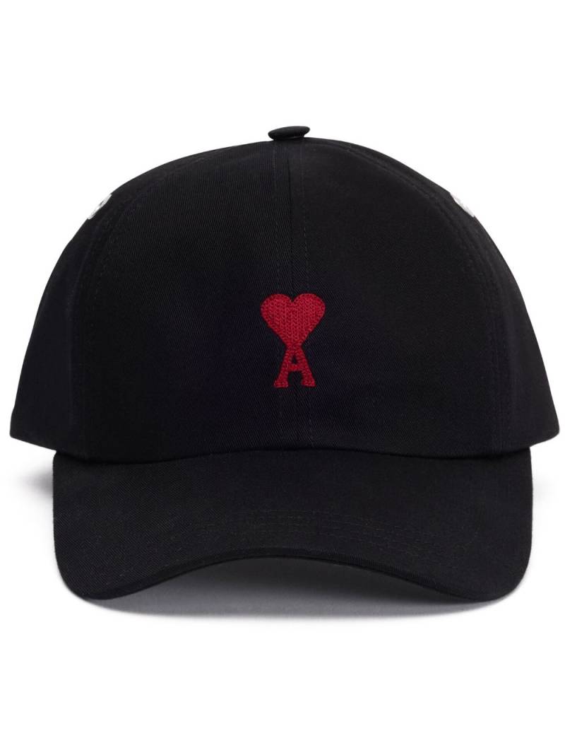 AMI Paris Ami de Coeur cotton cap - Black von AMI Paris