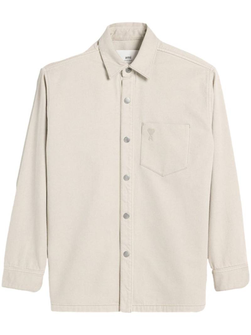 AMI Paris Ami de Coeur cotton shirt - Neutrals von AMI Paris