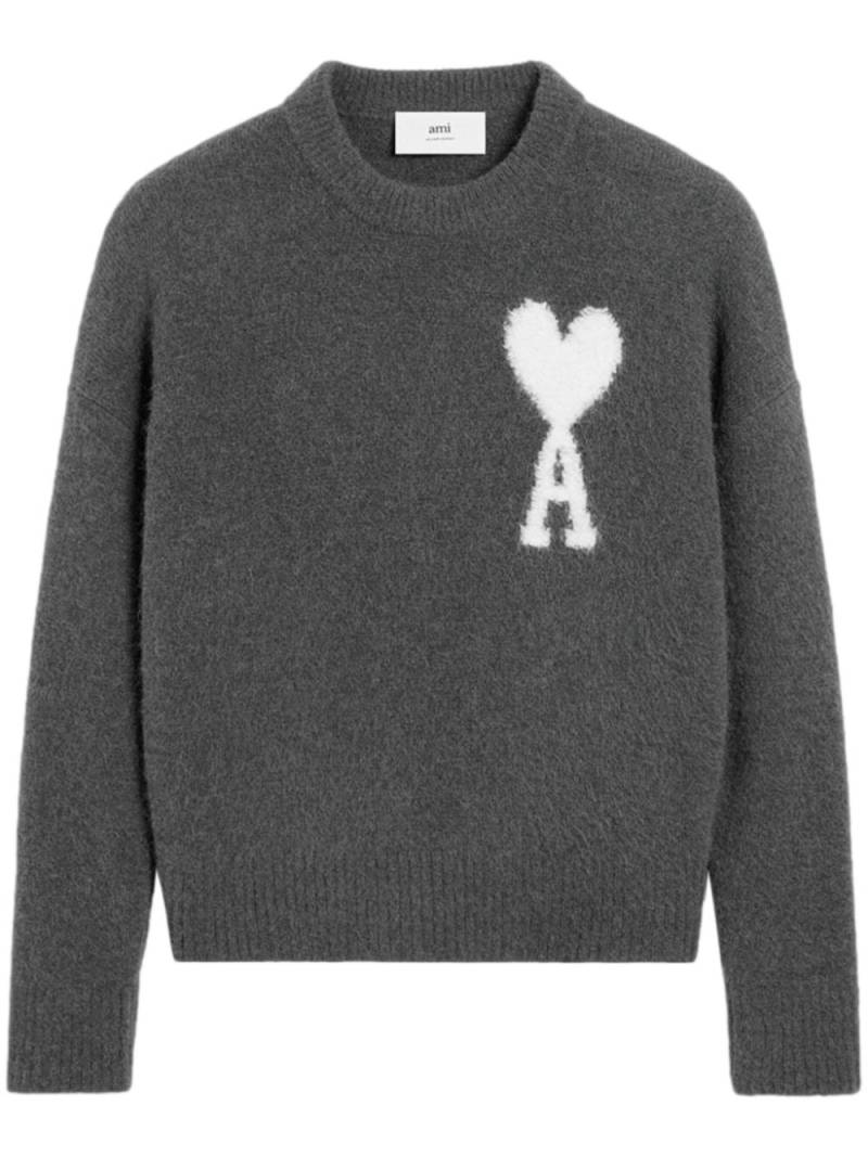 AMI Paris Ami de Coeur crew-neck jumper - Grey von AMI Paris