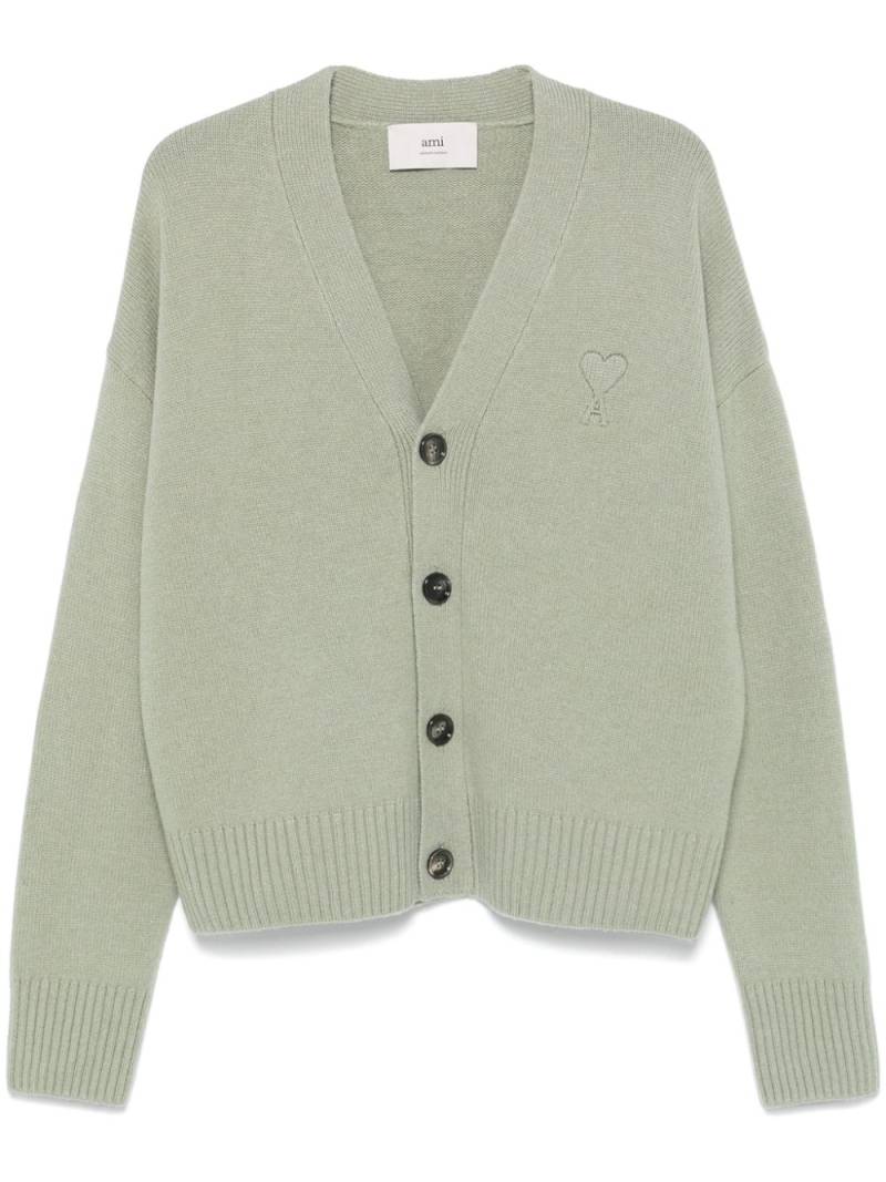 AMI Paris Ami de Coeur-embroidered cardigan - Green von AMI Paris