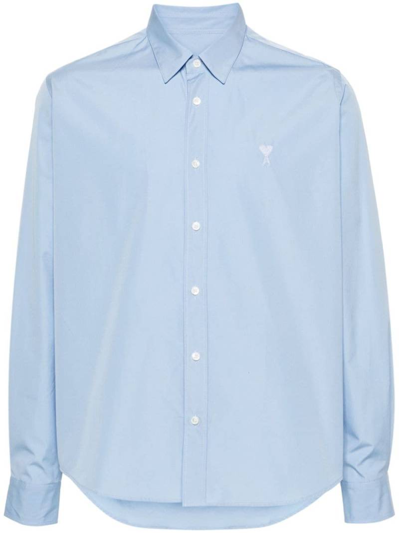 AMI Paris Ami de Coeur-embroidered shirt - Blue von AMI Paris