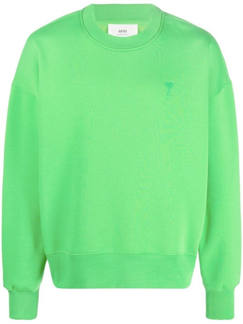 AMI Paris Ami de Coeur embroidered sweatshirt - Green von AMI Paris