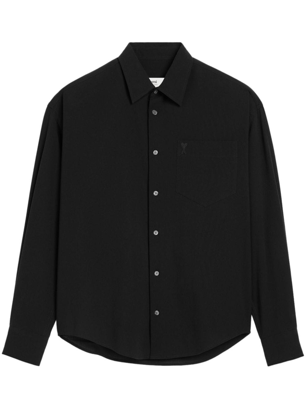 AMI Paris Ami de Coeur-embroidery cotton shirt - Black von AMI Paris